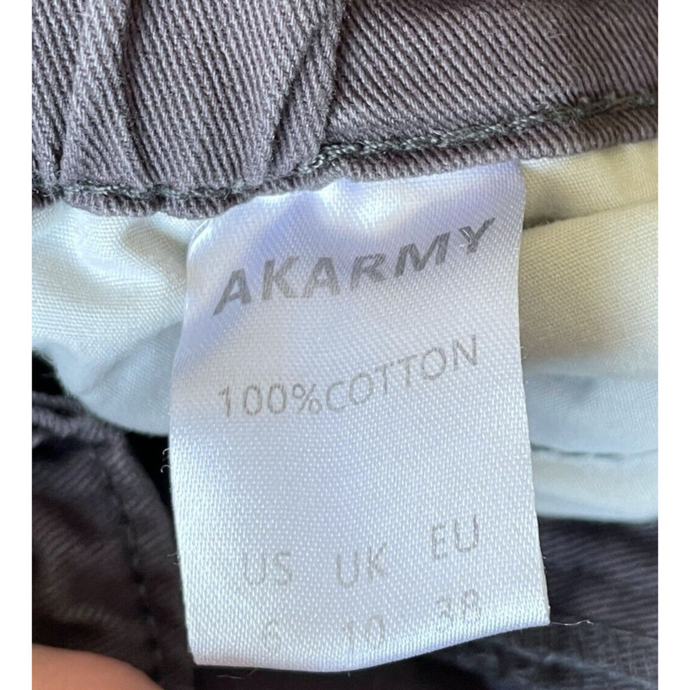 AKARMY Cargo Pants Womens 6 Gray Drawstring Ankle Baggy 90s Retro Street Grunge‎ - Picture 10 of 16